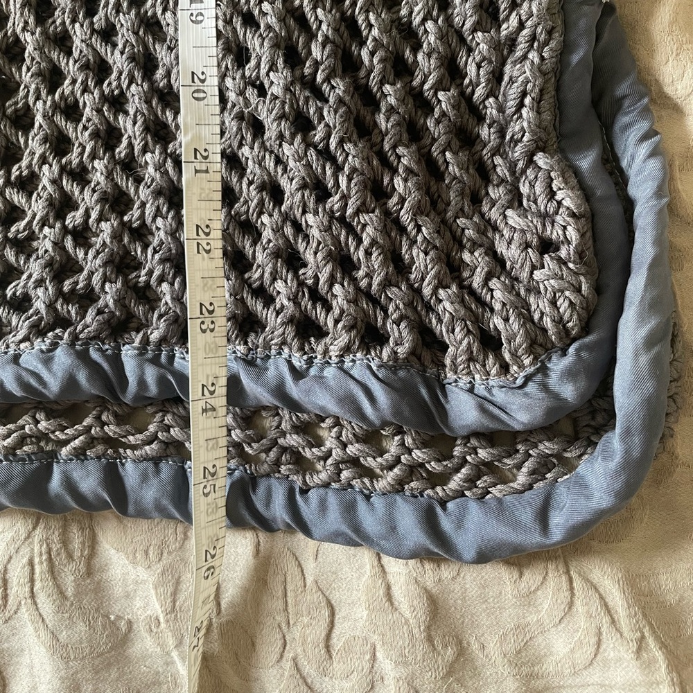 Rag & Bone Thick Dark Gray Open-Knit Cotton Silk Sweater Shirt XS - Picture 4 of 11